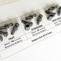 Small Zeepro Zim Quality Test - Nuts & Bolts 3D Printing 44737