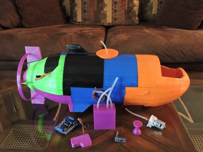 The Catfish - A fully working submarine 3D Print 44848