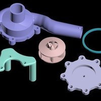 Small Centrifugal water pump - 15% bigger 3D Printing 44858