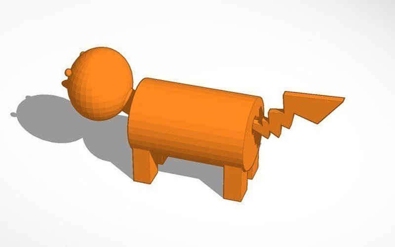 Dog For Monopoly With Pikachu Tail 3D Print 45275