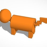 Small Dog For Monopoly With Pikachu Tail 3D Printing 45275