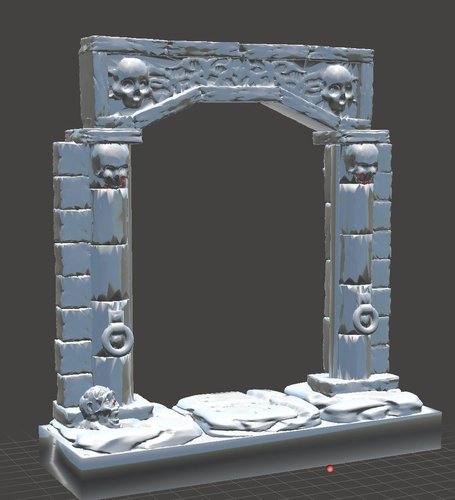 Stone Archway Dungeon Door 3D Print 45636