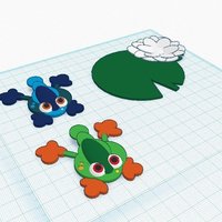Small Frog Flipper; Lily Pad Game - work in progress 3D Printing 45731
