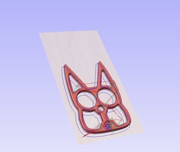 Self Defense Cat Knuckles Key Chain 3D Print 45885