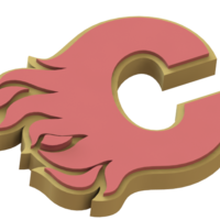 Small Calgary Flames logo 3D Printing 46155