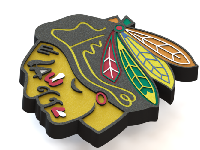 Chicago Blackhawks logo 3D Print 46172