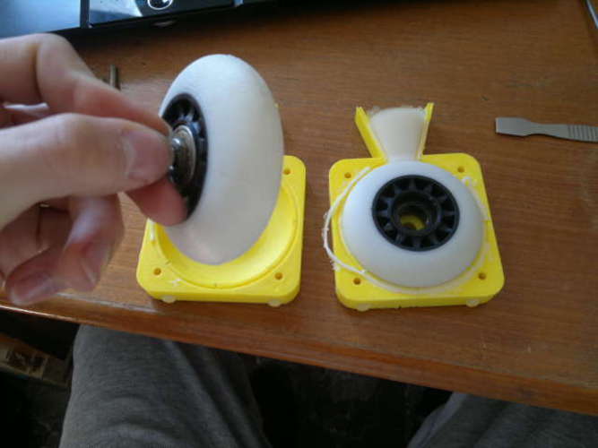 &makers Inline skate wheel 70mm rubber + ABS / PLA / NYLON 3D Print 46196