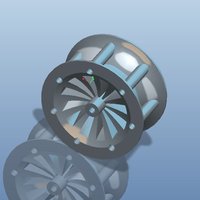 Printable wheel for rc cars with rim and mold for the rubber - Thumbnail 2