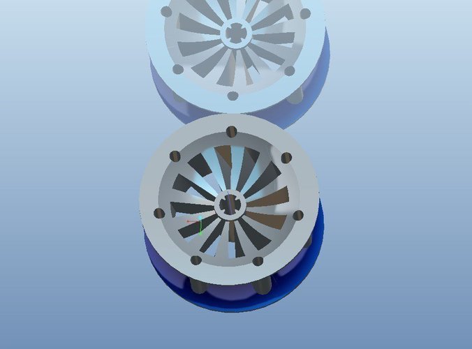 Printable wheel for rc cars with rim and mold for the rubber 3D Print 46233