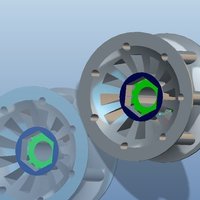 Printable wheel for rc cars with rim and mold for the rubber - Thumbnail 9