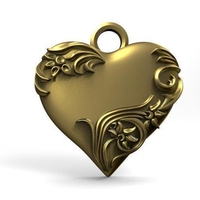 Small Heart pendant  3D Printing 464696