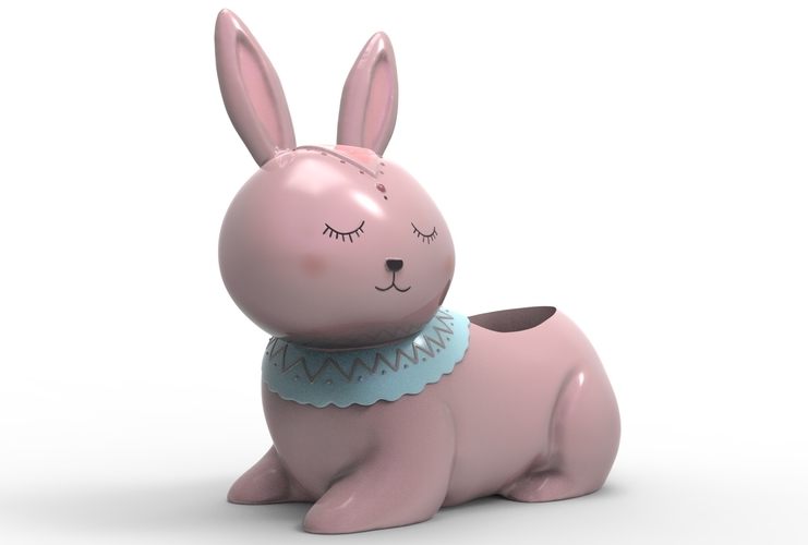 Rabbit Planter Pot 3D Print 464720