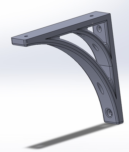 shelf bracket doubled curve 3D Print 464883