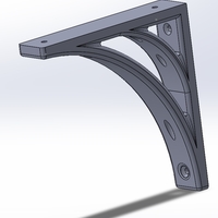 Small shelf bracket doubled curve 3D Printing 464883