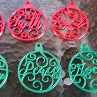 Christmas Flat word Ornaments Decorations - Thumbnail 1