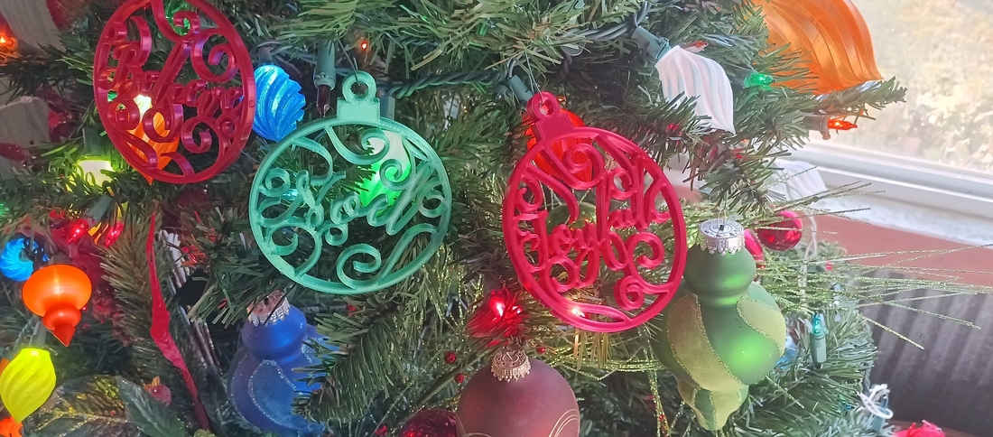 Christmas Flat word Ornaments Decorations 3D Print 464899