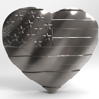 USA flag heart pendant - Thumbnail 5