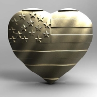 USA flag heart pendant - Thumbnail 7