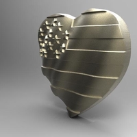 USA flag heart pendant - Thumbnail 8