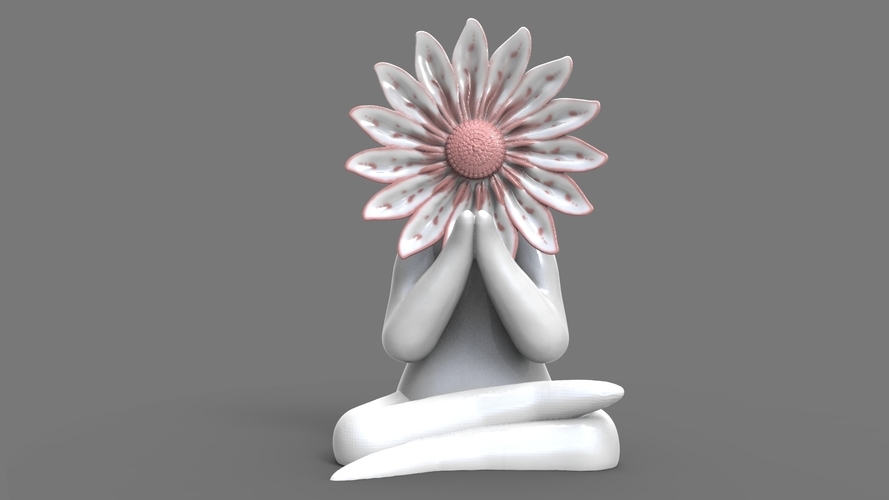 Yoga flower woman 1 3D Print 465251