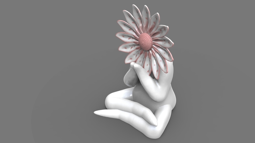Yoga flower woman 1 3D Print 465255
