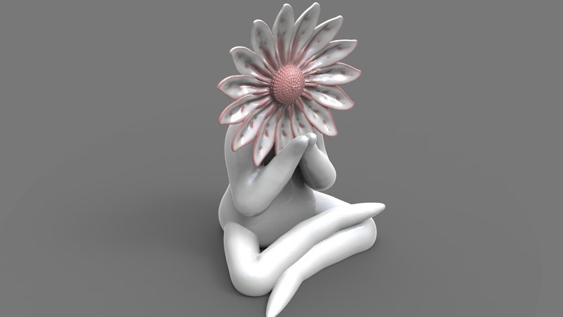 Yoga flower woman 1