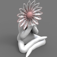 Small Yoga flower woman 1 3D Printing 465256