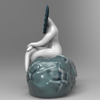 Flower woman 2 STL for 3D printing - Thumbnail 3