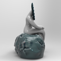 Flower woman 2 STL for 3D printing - Thumbnail 4