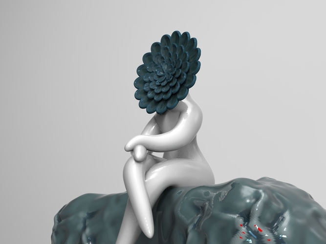 Flower woman 2 STL for 3D printing