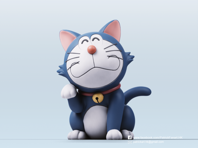 Doraemon Lucky Cat 3D Print 465643