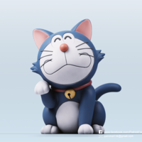 Small Doraemon Lucky Cat 3D Printing 465643