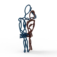 staring lovers (pair able pendant) - Thumbnail 7