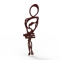 staring lovers (pair able pendant) - Thumbnail 10