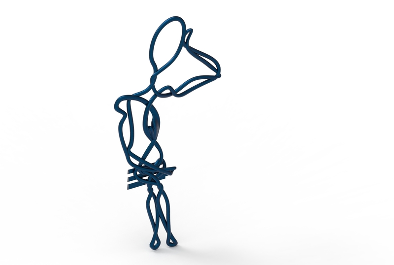 staring lovers (pair able pendant)
