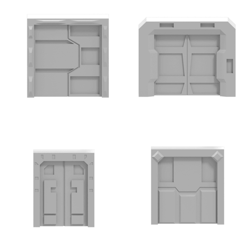 set-of-sci-fi-doors 3D Print 465890