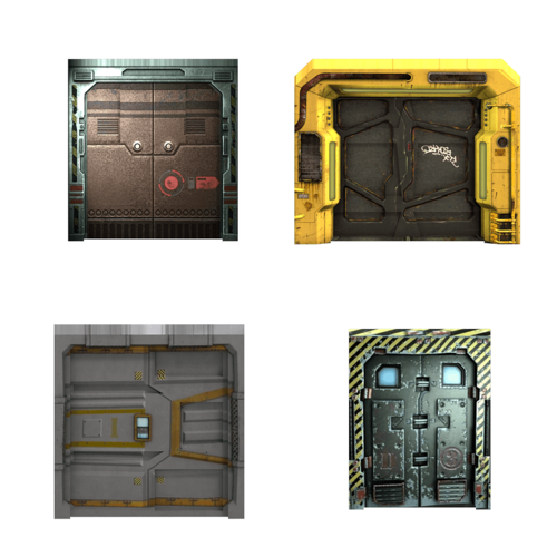 set-of-sci-fi-doors