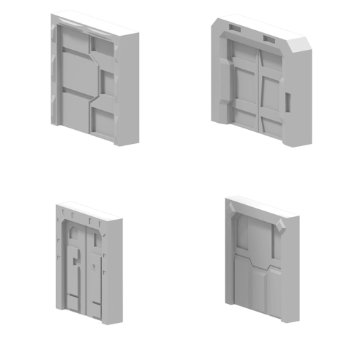 set-of-sci-fi-doors 3D Print 465894