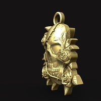 Skull and roses pendant - Thumbnail 4
