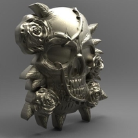 Skull and roses pendant - Thumbnail 6
