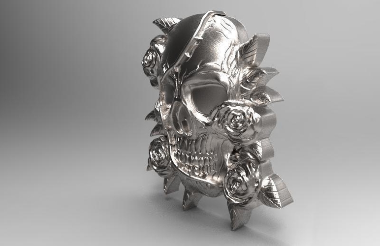 Skull and roses pendant 3D Print 465933