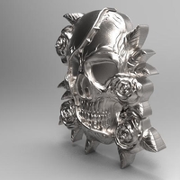 Skull and roses pendant - Thumbnail 8