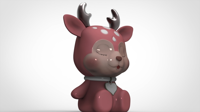 DEER CHRISTMAS 6 3D print model