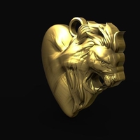 Lion heart pendant - Thumbnail 2