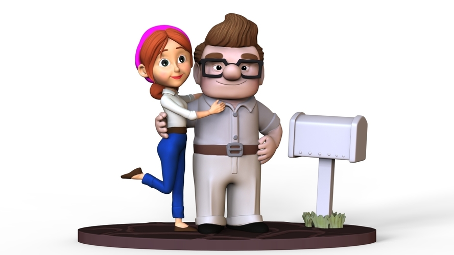 Carl and Ellie young 2 - Topcake for wedding 3D Print 466113
