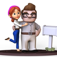 Carl and Ellie young 2 - Topcake for wedding - Thumbnail 1