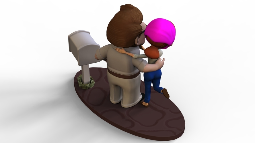 Carl and Ellie young 2 - Topcake for wedding 3D Print 466114