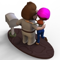 Carl and Ellie young 2 - Topcake for wedding - Thumbnail 2