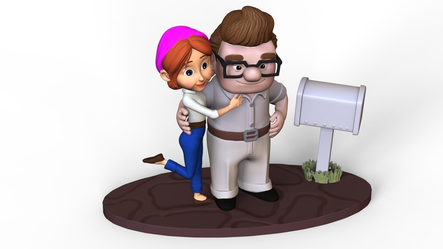 Carl and Ellie young 2 - Topcake for wedding 3D Print 466115