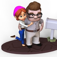 Carl and Ellie young 2 - Topcake for wedding - Thumbnail 3